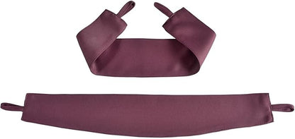 MIUCO Room Darkening Grommet Blackout Curtains for Livingroom Curtains Panels Set of 2 52x63 Inch Aubergine, Bonus 2 Tie Backs Included
