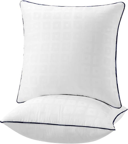 Phantoscope 16x16 Pillow Inserts, Decorative Throw Pillow Inserts with 100% Cotton Jacquard Cover, Virgin Fiber Pillow Sham Stuffer, Square Couch Cushion Pillows, Pack of 2, 16x16 Inch
