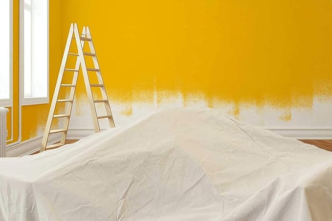ZUPERIA Canvas Drop Cloth for Painting (Size 4x5 Feet Pack of 4) Pure Cotton Painters Drop Cloth for Painting, Furniture & Floor Protection - All Purpose Thick Canvas tarp with Double Stitched Edges