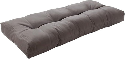 FUNHOME Outdoor Bench Cushion 48 x18 inch with Non-Slip Grips,Water Resistant Porch Swing Cushion,Bench Pillow Pads,Tufted Cushions for Patio Garden Furniture,48" Seat Cushions(Granny Gray)