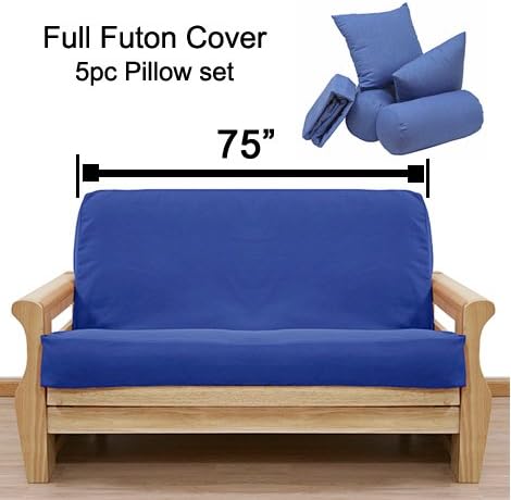 SlipcoverShop Twillo Blaze Futon Cover Full 5pc Pillow Set 13