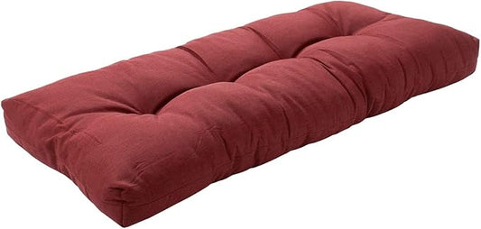 FUNHOME Outdoor Bench Cushion 42 x18 inch with Non-Slip Grips,Water Resistant Porch Swing Cushion,Bench Pillow Pads,Tufted Cushions for Patio Garden Furniture,42" Seat Cushions(Dark Red)