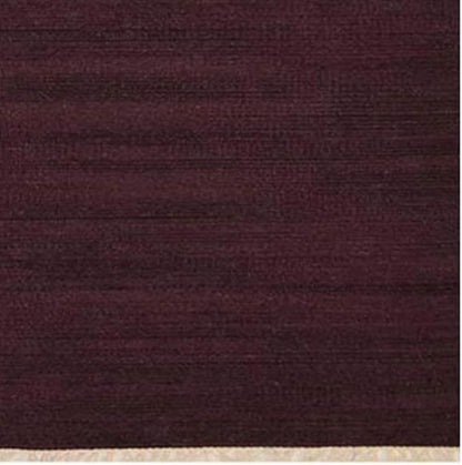 Rugsotic Carpets Hand Woven Flat Weave Kilim Wool ECO-Friendly Area Rugs - 6'x6', Square Shape, Plum Color, Solid Plain Design, Low Pile Handmade Area Rugs for Living Room, Bed Room (D00111)