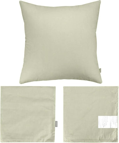 4-Pack 100% Cotton Comfortable Solid Decorative Throw Pillow Case,Thmyo Square Cushion Cover Pillowcase Sublimation Blank Pillow Covers DIY Throw Pillowcase for Sofa Bedroom(24x24 inch/ 60x60cm,Beige)