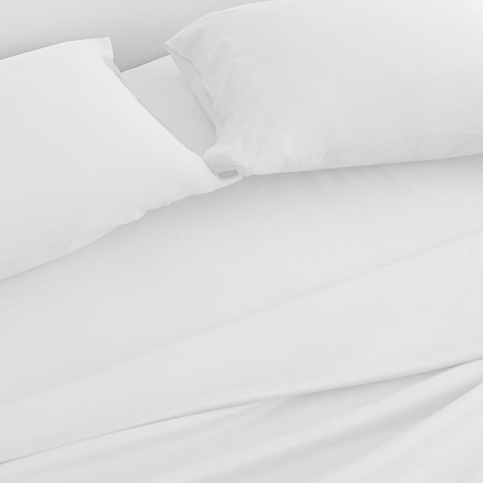 Magik & Kover Queen Sheet Set for Air Mattress - 4 Piece Queen Sheet Set Deep Pocket Up to 24 Inches - Soft & Breathable Air Mattress Sheets Queen Size with Extra Deep Pocket - White