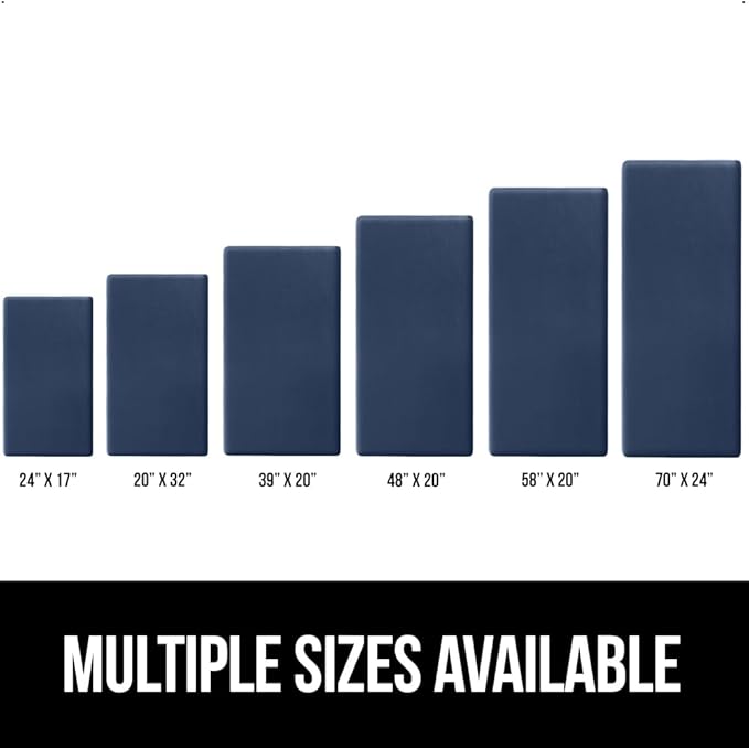 GORILLA GRIP Comfortable Cushioned Kitchen Mats for Floor, 39x20, Waterproof and Stain Resistant Soft Top, 3/4 Inch Thick Ergonomic Standing Desk Anti Fatigue Mat, Foam Supports Ankles and Feet, Navy