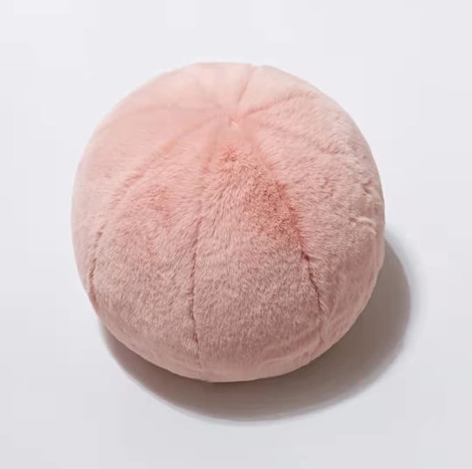 MOJUN Round Plush Ball Throw Pillow, 11" Ball Pillow Decorative Throw Pillow Floor Pillow Cushion, Sphere Pillow for Chair Couch Sofa Bedroom Gift, Pink