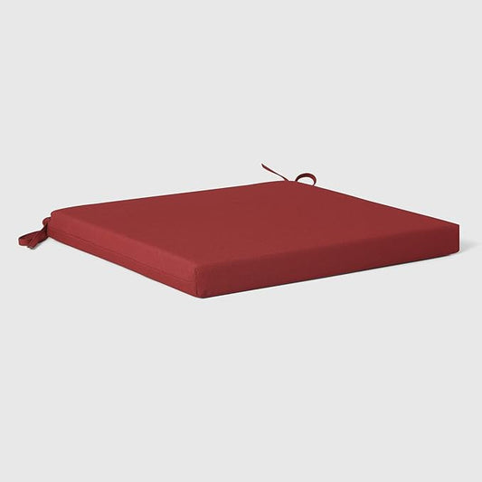 WestinTrends Solace Outdoor Patio Kitchen Dining Chair Square Seat Cushions Set of 4, 20 x 20, Red