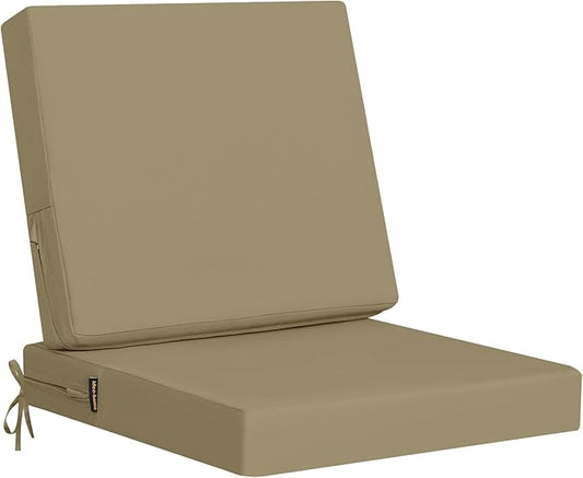 idee-home Outdoor Cushions for Patio Furniture, Outdoor Seat Cushion, Waterproof Couch Hampton Bay Deep Seat Replacement Chair Cushions for Garden Lawn Backyard Deck, 22 x 22
