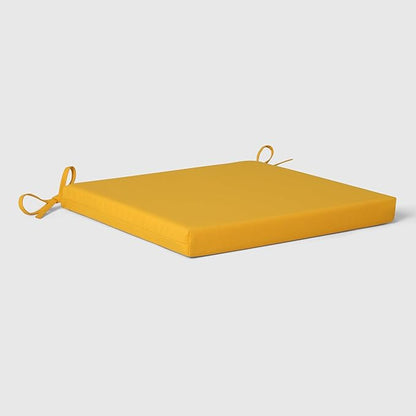 WestinTrends Solace Outdoor Patio Kitchen Dining Chair Square Seat Cushions Set of 4, 19 x 18, Yellow