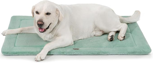 MADE 4 PETS Dog Crate Pad Bed for Extra Large Dogs, Washable & Reversible, Anti-Slip Kennel Mat for Cozy Sleeping, Soft Fluffy Dog Bed for Indoor & Outdoor Use, 48"x30", Green
