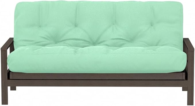 Royal Sleep Products by The Futon Factory 6 inch Foam Futon Mattress - Solid Mint Cover - Twin Size - CertiPUR Certified Foams - Made in USA - Replacement Mattress - (Frame not Included)