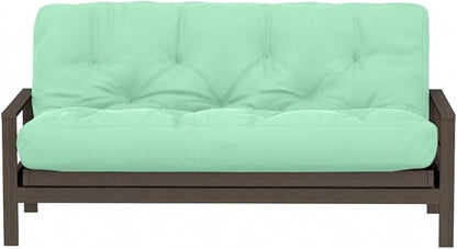 Royal Sleep Products by The Futon Factory 6 inch Foam Futon Mattress - Solid Mint Cover - Twin Size - CertiPUR Certified Foams - Made in USA - Replacement Mattress - (Frame not Included)