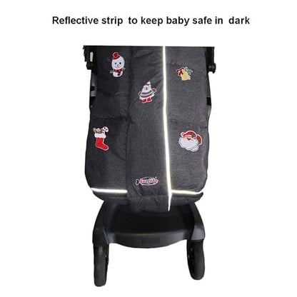 Christmas Uniuqe Waterproof Winter Stroller Bunting Bag Todder,Width Adjustable, Anti-Dirt,Foot area Open, Hoodie, All Features Needed for Baby Stroller Footmuff