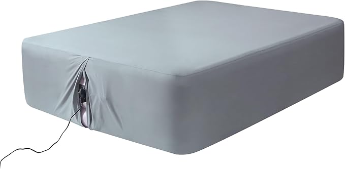 Fitted Sheet for Full Size Air Matress, with 18-24 Inch Extra Deep Pocket, Soft Breathable Air Mattress Sheet Cover for Inflatable Bed, Grey
