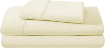 Camping Cot Sheets 33" x 75" - 3 Piece Cot Sheet Set for Bunk Bed - fits Upto 9" Deep Mattress, Perfect for Narrow Twin, Camping Cot, RV Bunk, Guest Beds, Trifold Mattress - Ivory
