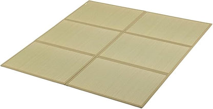 FULI Japanese Tatami Mattress, Tatami Rug, Igusa Mat (Japanese Rush Grass) Foldable, Made in Japan (Natural, King)