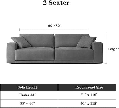 MEETSKY Boho Couch Cover Sofa Covers, Chenille Geometric Khaki Couch Covers for Love Seat Couch Covers for 2 Cushion Couch Sofa Pet Friendly, Washable Sofa Slipcover with Tassels, 71" x 118"