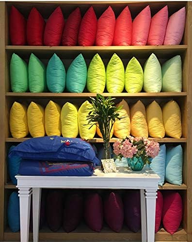 Thmyo 4-Pack 100% Cotton Comfortable Solid Decorative Throw Pillow Case Square Cushion Cover Pillowcase Sublimation Blank Pillow Covers DIY Throw Pillowcase for Couch Sofa(22x22 inch/ 55x55cm,Red)