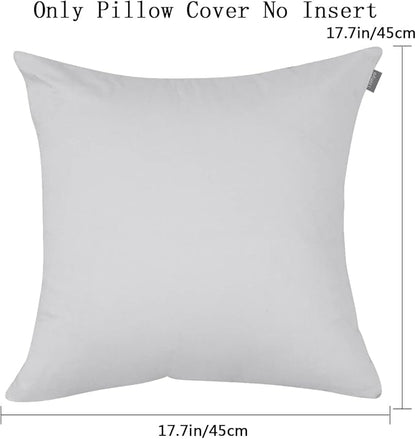 4-Pack 100% Cotton Comfortable Solid Decorative Throw Pillow Case,Thmyo Square Cushion Cover Pillowcase Sublimation Blank Pillow Covers DIY Throw Pillowcase(20x20 inch/ 50x50cm,Light Silver Grey)