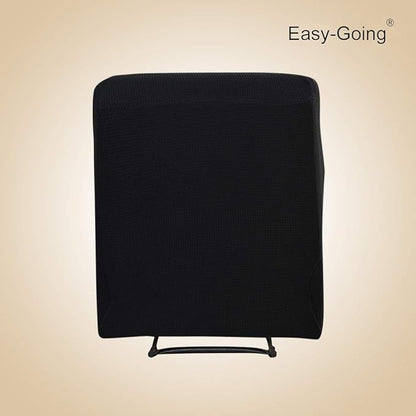 Easy-Going Recliner Stretch Sofa Slipcover Sofa Cover 4-Pieces Furniture Protector Couch Soft with Elastic Bottom Spandex Jacquard Fabric Small Checks(Large,Black)