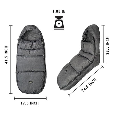 CozyMe Stroller Footmuff, Stroller Blanket with Hoodie for Toddler Winter Stroller Cover, Stroller Bunting Bag with Fleece Lined Front Height Adjustable & Removable Baby Bunting Bag for 6M-4T