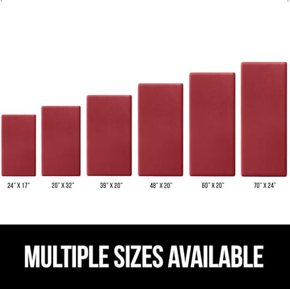 GORILLA GRIP Comfortable Cushioned Kitchen Mats for Floor, 48x20, Waterproof and Stain Resistant Soft Top, 3/4 Inch Thick Ergonomic Standing Desk Anti Fatigue Mat, Foam Supports Ankles and Feet, Red