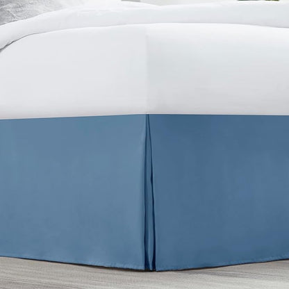Nestl Blue Heaven Twin XL Bed Skirt - Twin XL Size Bed Skirt 14 Inch Drop - Brushed Microfiber Bed Skirts - Hotel Quality Pleated Bed Skirt - Shrinkage & Fade Resistant