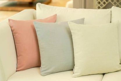 Haven & Glow Decorative Throw Pillow Cover – Square Cushion Case with Zipper | Modern Sofa, Couch & Bed Accent Pillow Covers for Living Room, Bedroom & Home Decor | 18 x 18 Inch – Beige – Pack of 2