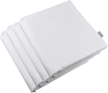 Thmyo 4-Pack 100% Cotton Comfortable Solid Decorative Throw Pillow Case Square Cushion Cover Pillowcase Sublimation Blank Pillow Covers Christmas DIY Throw Pillowcase (18x18inch/45x45cm,White)