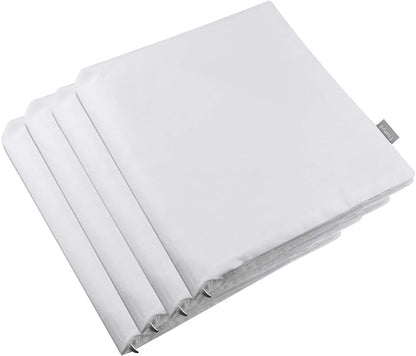 Thmyo 4-Pack 100% Cotton Comfortable Solid Decorative Throw Pillow Case Square Cushion Cover Pillowcase Christmas Pillow Covers DIY Pillowcase for Sofa Bed Car(Only Covers,No Pillows)(16x16inch,White)