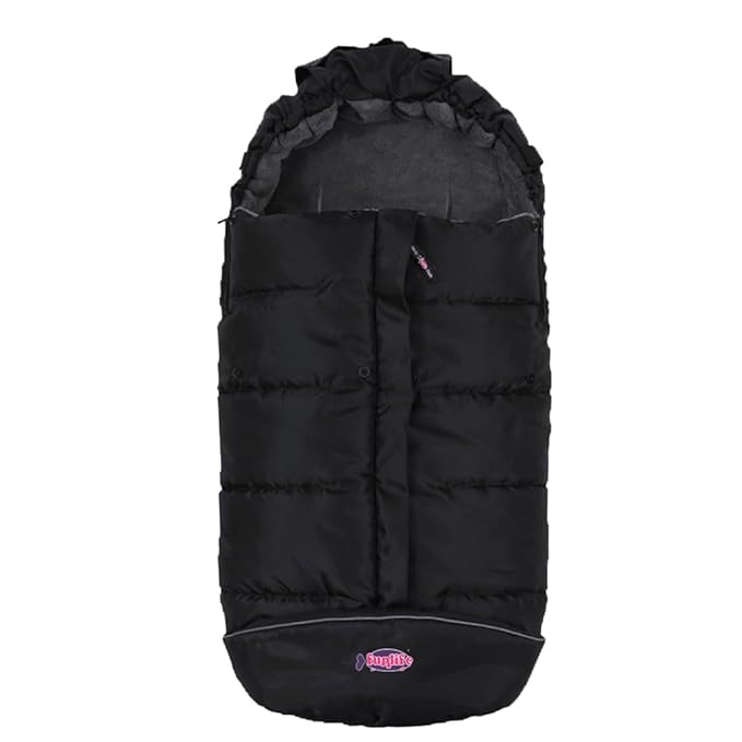 German Designed Universal Stroller Footmuff, 2 Way Zippers Style Easy for Baby in&Out, Length Extensible,Temperature Adjustable Footmuff Fits Baby Growth,Reflective Strips Around Bunting Bag