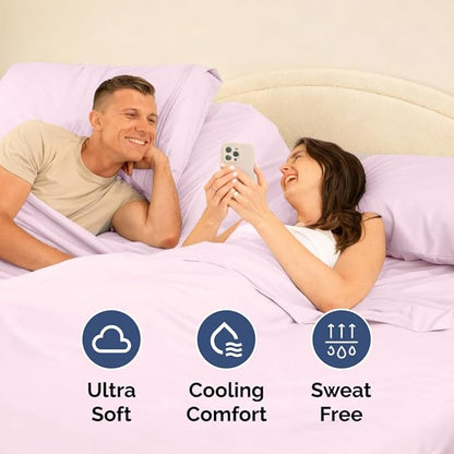 Split Head King Sheet Set – 4 Piece Flex Split Top King Sheets for Adjustable Beds - Fits 14” to 16" Mattress w/ Deep Pockets - Soft, Breathable & Cooling - Luxury Bedding & Wrinkle Free - Light Pink