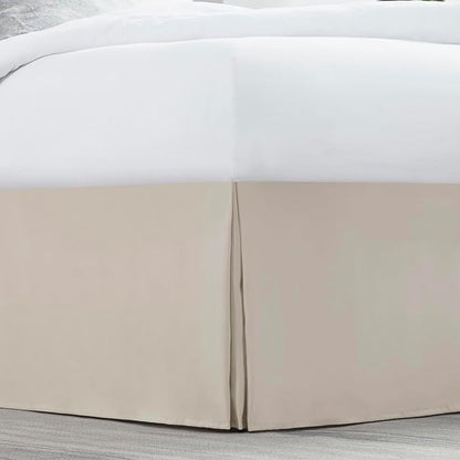 Nestl Linen Full XL Bed Skirt - Full XL Size Bed Skirt 14 Inch Drop - Brushed Microfiber Bed Skirts - Hotel Quality Pleated Bed Skirt - Shrinkage & Fade Resistant