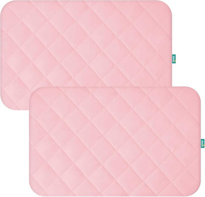 Mini Crib Mattress Protector Sheets Fitted Waterproof Mini Crib Mattress Protector Pad Cover Pink 2 Pack Quilted 38" x 24"