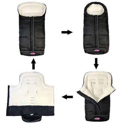 Go 3-Seasons Water Repellent Stroller Footmuff, Baby Cozy Toe Pushchair Sleeping Bag Toddler,Winter Outdoor Tour Stroller Bunting Bag