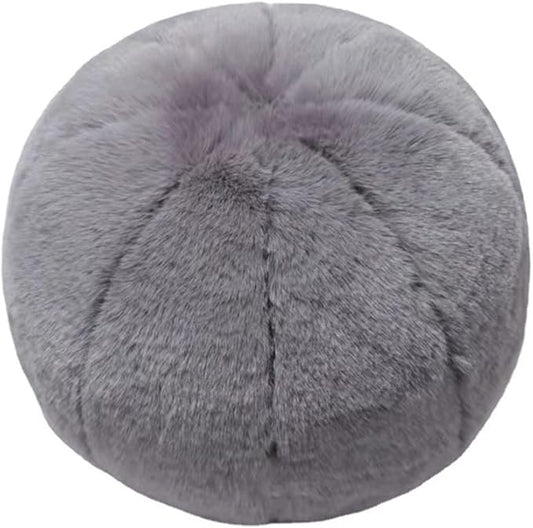 MOJUN Round Plush Ball Throw Pillow, 11" Grey Ball Pillow Decorative Throw Pillow Floor Pillow Cushion, Sphere Pillow for Chair Couch Sofa Bedroom Gift