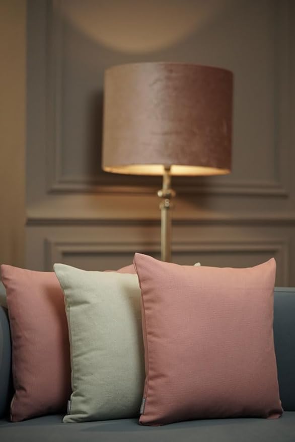 Haven & Glow Decorative Throw Pillow Cover – Square Cushion Case with Zipper | Modern Sofa, Couch & Bed Accent Pillow Covers for Living Room, Bedroom & Home Decor | 18 x 18 Inch – Deep Pink – 2 Pack