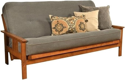 BOWERY HILL Full Fabric Futon in Marmont Thunder Blue-Frame Not Included
