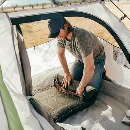 LOSTHORIZON Air & Foam Camping Mattress, Self-Inflating Sleeping Pad, 4.5" Thick, with Pump Sack, Queen