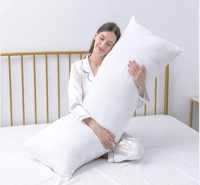 MoonRest® 20x54 Inch Synthetic Down Alternative Rectangle Pillow Insert Form Stuffer for Sofa Shams, Decorative Throw Pillow, Cushion and Bed Pillow Stuffing - Hypoallergenic 20“X 54”