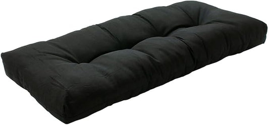 FUNHOME Outdoor Bench Cushion 48 x18 inch with Non-Slip Grips,Water Resistant Porch Swing Cushion,Bench Pillow Pads,Tufted Cushions for Patio Garden Furniture,48" Seat Cushions(Black)