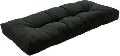 FUNHOME Outdoor Bench Cushion 45 x18 inch with Non-Slip Grips,Water Resistant Porch Swing Cushion,Bench Pillow Pads,Tufted Cushions for Patio Garden Furniture,45" Seat Cushions(Black)