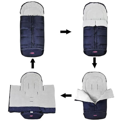 Go 3 Seasons Universal Stroller Footmuff, Warm Winter Bunting Bag for Toddler, Waterproof Sleeping Bag, Anti-Slip Height Adjustable, Winter Blanket