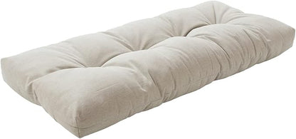 FUNHOME Outdoor Bench Cushion 45 x18 inch with Non-Slip Grips,Water Resistant Porch Swing Cushion,Bench Pillow Pads,Tufted Cushions for Patio Garden Furniture,45" Seat Cushions(Light Brown)