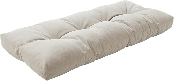 FUNHOME Outdoor Bench Cushion 42 x18 inch with Non-Slip Grips,Water Resistant Porch Swing Cushion,Bench Pillow Pads,Tufted Cushions for Patio Garden Furniture,42" Seat Cushions(Light Brown)