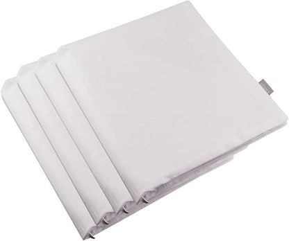 Thmyo 4-Pack 100% Cotton Comfortable Solid Decorative Throw Pillow Case, Square Cushion Cover Pillowcase Sublimation Blank Pillow Covers DIY Throw Pillowcase(16x16 inch/ 40x40cm,Light Silver Grey)