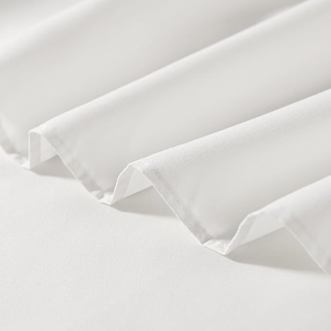 TSUTOMI Bed Skirt Queen Size Ruffled Bed Skirt with Split Corners, Queen Bed Skirt 12 Inch Drop, Queen Size Bed Skirt Ivory for Ruffled Bed Skirt with Split Corners, Bed Skirt Queen Size