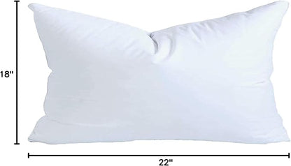 MoonRest® 18x22 Inch Synthetic Down Alternative Rectangle Pillow Insert Form Stuffer for Sofa Shams, Decorative Throw Pillow, Cushion and Bed Pillow Stuffing - Hypoallergenic 18“X 22”