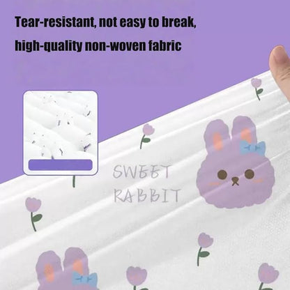 E I F E R Disposable Bed Sheets Fitted Sheet, Disposable Travel Sheets for Travel with Quilt Cover and Pillowcase, Disposable Bedding Travel Bedding Disposable Sheets for Hotel Hospital 4 PCS